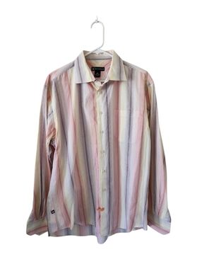 Bachrach Multicolored Striped Dress Shirt